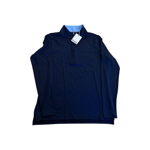 RNWK Renwick Sport Solid 1/4 Zip Size M NWT Navy Retail $95 - Picture 1 of 10